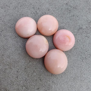 Opale rose de qualité AAA+ à dos plat, pierre précieuse calibrée |   Pierre cabochon ronde en vrac pour bijoux, tailles personnalisées disponibles - Product Image 6