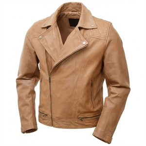 Hot Sale High Quality Casual Fashion Men's Leather <b>Jacket</b> For Biker Custom Slim <b>Jackets</b> For Sale In Low Price - Product Image 1