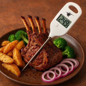 Sonde de thermomètre à lecture instantanée pour la cuisson au barbecue et en cuisine, blanche - Product Image 1