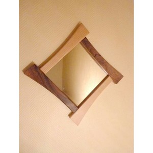 Wholesale Modern Wooden Framed Wall <b>Mirror</b> Diamond Shape Decorative Home Interior Design Artistic Style - Product Image 1