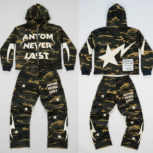 <b>Mens</b> Winter <b>Pullover</b> Hooded Sweatsuit 100% Cotton Plus Size Breathable Anti-Bacterial Quick Dry Couple Zipper Top High Quality - Product Image 1