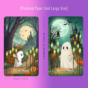 Baraja <span class=keywords><strong>de</strong></span> <span class=keywords><strong>Cartas</strong></span> Oráculo <span class=keywords><strong>Fantasma</strong></span> Encantado - Ilustraciones Místicas en Morado Suave, <span class=keywords><strong>Cartas</strong></span> Espirituales para Adivinación - Product Image 3