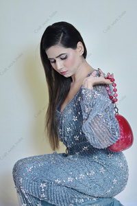 Indian handmade Red Resin Clutch Bag With Beaded Handle Luxury Evening Party Handbag For Women <b>Wedding</b> Gift - Product Image 6