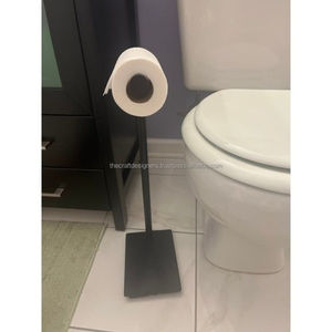 Portarrollos de Papel Higiénico Independiente de Hierro con Estante de Almacenamiento para Rollos de Papel Higiénico y Accesorios Adicionales - Product Image 1