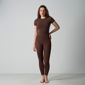 Summer <b>Women's</b> Yoga Set Quick-drying Slimming Sports Gym Set Antibacterial High-elasticity Yoga Clothing - Product Image 2