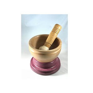 Classic Wooden Mortar And Pestle <b>Grinder</b> For Kitchen Use In Crushing Spices Garlic And Herbal Blends - Product Image 1
