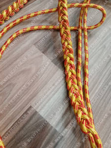 Cordon d'épaule de luxe fait main en fil de bullion 3D doré avec croix rouge, vente en gros, haute qualité - Product Image 2