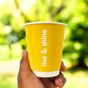 Plant-Based Biodegradable Double Wall Coffee Paper <b>Cups</b> with custom logo for hot & <b>cold</b> beverage service outlets - Product Image 2
