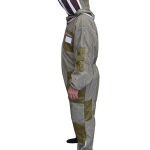 White Pure Cotton Hooded Beekeeping Coverall Hat Clothes Jacket Safety <b>Work</b> Wear Uniform Coverall <b>Waterproof</b> 3 Layer - Product Image 6