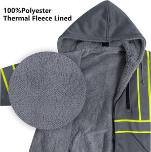 Reflective Safety Hoodie Jacket Class 2 ANSI High Quality Winter Work Wear Hi Vi - Product Image 4