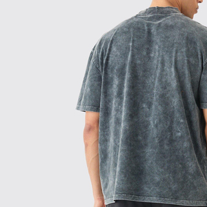 New Custom Made High Quality Acid Wash T Shirt Wholesale Crew, Fitness Low Price Acid Wash <b>Tshirts</b> for Men - Product Image 6