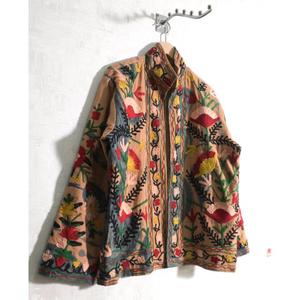 <b>Women</b>’s Boho Suzani Embroidered Cotton <b>Jacket</b> Handmade Ethnic Wear Coat - Product Image 4