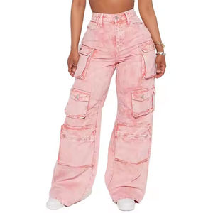 กางเกงคาร์โก้ผู้หญิงคุณภาพสูง สำหรับฤดูร้อน ระบายอากาศได้ดี น้ำหนักเบา ทนทาน ผ้าฝ้าย 100% ทรงตรง ขายดีอันดับต้นๆ - Product Image 3