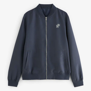 Chaqueta Bomber de Invierno con Cuello Alto de Lona de Poliéster/Nylon, Diseño de Última Moda, Impermeable, con Logotipo Frontal, Venta al Por Mayor para Hombre - Product Image 1