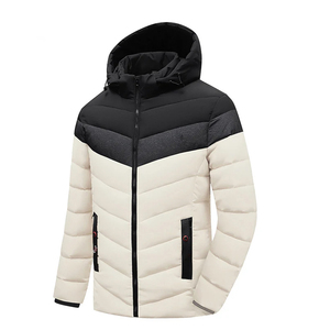 Veste matelassée en tissu recyclé écologique pour homme, veste coupe-vent imperméable pour l'extérieur - Product Image 1