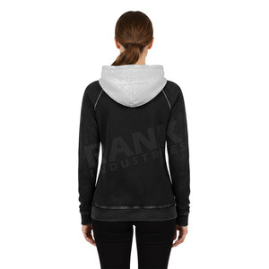 Meilleurs sweats à capuche pour femmes fabriqués par des fabricants de vêtements d'hiver, en tissu durable, nouvelle tendance, anti-rides, effet délavé à l'acide. - Product Image 3