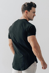 T-shirts de sport pour hommes, respirants, à manches courtes, en coton, pour la course à pied, la musculation, l'entraînement, t-shirts de fitness pour l'été - Product Image 2