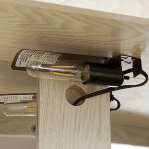 Vetrina Espositiva e Cantinetta Vini a 2 Ante e 1 Cassetto con Ripiani in Vetro Regolabili e Illuminazione Integrata - Product Image 6