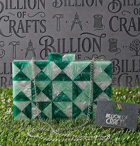 Bolso de Mano de Resina Hecho a Mano, Bolso de Noche de Primera Calidad, Bolso de Moda, Accesorio de Regalo para Bodas y Fiestas - Product Image 3