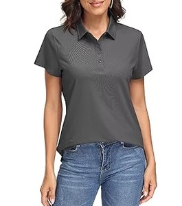 Polo respirant à manches courtes pour femmes grandes tailles, avec logo brodé personnalisé, chemises de golf pour femmes, logo personnalisé - Product Image 5