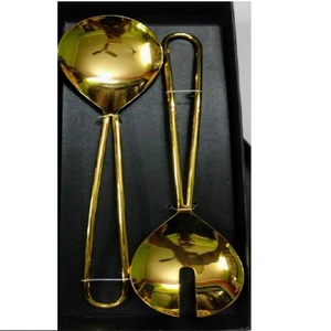 Juego de Cucharas Metálicas con Acabado Dorado, Cubertería Decorativa para Mesa, Utensilios de Cocina, Decoración de Mesa - Product Image 2