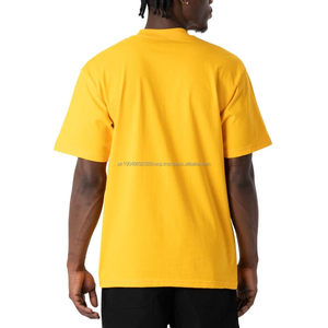 Camiseta en blanco de cuello redondo de manga corta de algodón pesado de calidad para hombre, camiseta de mezcla triple de gran tamaño personalizada - Product Image 3