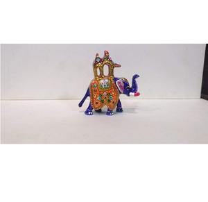 Sculpture d'éléphant artisanale, design culturel vintage, élégant accent décoratif pour le salon, décoration intérieure - Product Image 6