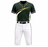 Uniforme de baseball haut de gamme avec sublimation intégrale, maillot d'équipe respirant à manches courtes, séchage rapide, service de fabrication sur mesure
