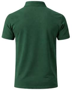 Camiseta Polo de Algodón Verde Oscuro Personalizada para Hombre, Corte Clásico, Manga Corta, Ropa Casual de Verano, Logotipo Personalizado, Fabricante OEM, Suministro al por Mayor - Product Image 2
