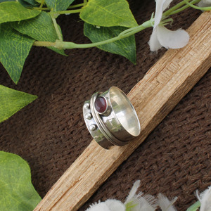 Wholesale 925 <b>Sterling</b> <b>Silver</b> Bezel Set Classic Multi Band Meditation <b>Anxiety</b> Fidget <b>Ring</b> for Wedding & Party Occasions Unisex - Product Image 6