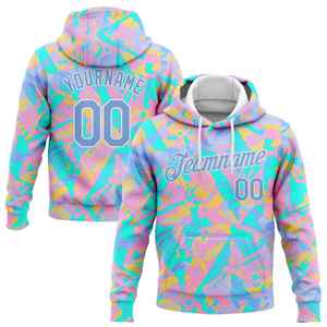 Sweat-shirt personnalisé pour homme avec impression de couleurs arc-en-ciel, nom et numéro personnalisés, design par sublimation, respirant, tricoté, décontracté, automne - Product Image 6
