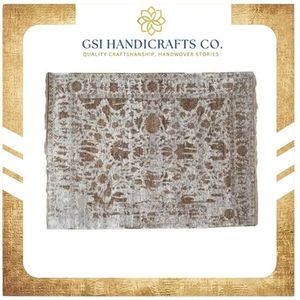 Top Quality Oriental Medallion Pattern Area Rug Rectangle Wool Polyester Hand Knotted Medium <b>Pile</b> Rubber Backing Living Room Use - Product Image 2