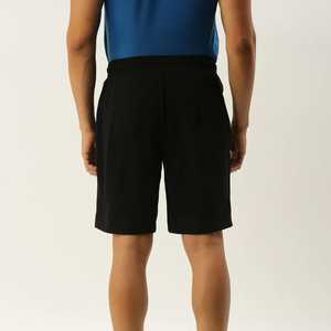 Pantalones Cortos Bermuda para Hombre, Negros, con Estampado Geométrico, con Bolsillos, Cintura Media, Estilo Casual, Tela de Algodón Transpirable, Cierre de Botón - Product Image 5