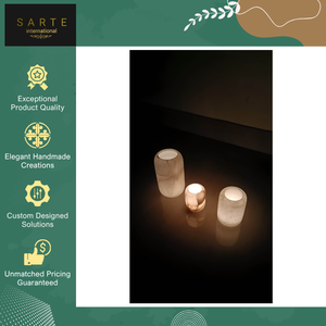 High Quality Luxury Onyx Alabaster <b>Marble</b> Custom Eco-Friendly Candle <b>Jar</b> Stone Lanterns Candle Holders for Tea Lights Home - Product Image 6