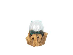 Cuenco de cristal fundido para acuario sobre madera flotante, cuenco redondo de cristal de 1.5L para decoración del hogar en interiores - Product Image 2