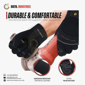 Guantes de Trabajo Resistentes y Transpirables de PU de Alta Calidad para Mecánicos, Antivibración, con Logotipo Personalizado en la Parte Posterior para Uso en Exteriores - Product Image 1