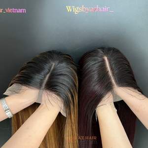 Super Bone Straight Trendy Color AZ07 Paquetes de cabello humano y cierre 100% Cabello crudo vietnamita y Peluca de moda de precio barato - Product Image 2