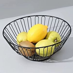 Panier à fruits élégant en métal pour comptoir de cuisine, support à fruits en fil métallique élégant pour fruits et légumes frais - Product Image 4
