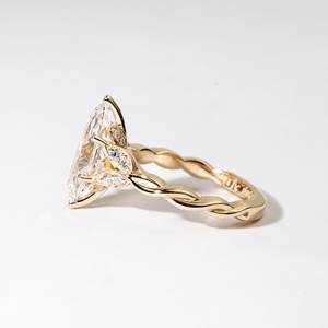 Classic Style 2.23CT Marquise Cut Lab Grown Diamond Ring Women Lab Grown 10K 14K 18K Solid Gold Vintage Style Party Promise <b>Gift</b> - Product Image 4