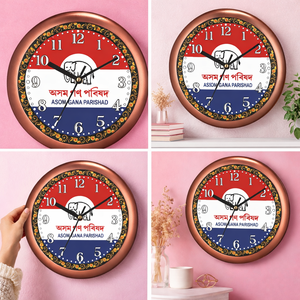 นาฬิกาแขวนผนังพิมพ์ลายดิจิทัลส่วนตัว ดีไซน์เนอร์อินเดียนลีดเดอร์ สำหรับของขวัญวันแม่และวันพ่อ - Product Image 3