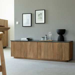 Soporte para TV Vandana Vertex Terra en madera de mango y mármol - Product Image 1