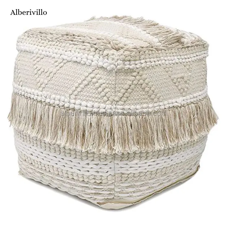 Thiết Kế Mới Nhất Boho Tầng Pouf Trang Trí Tự Nhiên Pouf Cho Trang Trí Hiện Đại Pouf Phân Ottoman