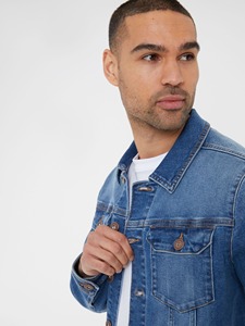 Nouvelle veste en jean pour homme, style streetwear d'hiver, broderie, fermeture à boutons, écologique et respirante, personnalisable en coton - Product Image 4
