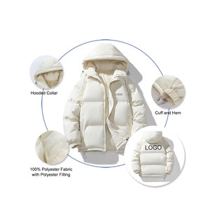 Veste bouffante en jean personnalisée OEM pour hommes Manteaux d'hiver vintage à fermeture éclair sur pied avec techniques de lavage à bulles rembourrées pour hommes chauds - Product Image 6