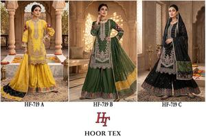 Ensemble de costume en mousseline de soie lourde de créateur avec dupatta, prêt-à-porter, haut et pantalon palazzo, tenue ethnique légère pour femme, idéal pour les fêtes - Product Image 4