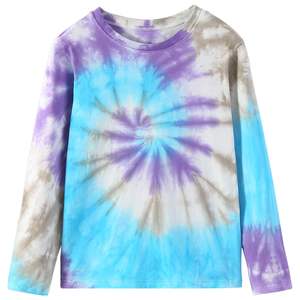 Camiseta Tie Dye de algodón 100% de alta calidad para hombre, manga larga, corte holgado, nueva moda, camiseta Tie Dye de manga larga para hombre - Product Image 1