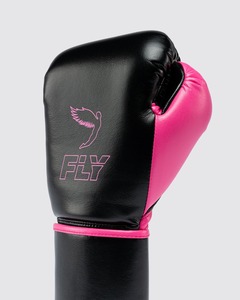 Nouveaux modèles de gants de boxe MMA en cuir noir et rose à lacets, personnalisés, professionnels, pour l'entraînement Sanda, légers, à doigts entiers - Product Image 2