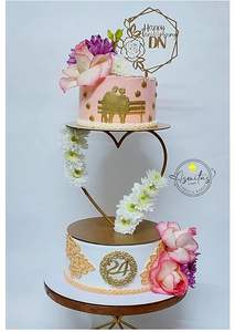 Soporte de Metal para Pastel, Estilo Indio, Decorativo, Ideal para Exhibir Pasteles, Postres y Repostería en Fiestas y Bodas - Product Image 5