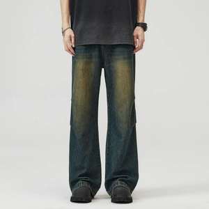 Jean en denim décontracté léger pour homme – Respirant, écologique, avec braguette boutonnée, finition de coutures soignées, délavage clair – Fabriqué au Pakistan - Product Image 3