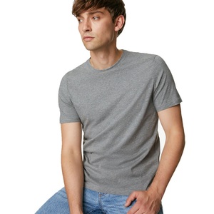 Camiseta de cuello redondo de algodón orgánico para hombre, camisetas ecológicas, suaves, transpirables, informales, básicas, camisetas de cuello redondo para hombre - Product Image 2